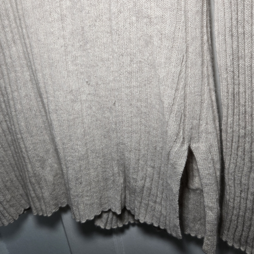 Alashan Womens Cashmere Open Front Cardigan Size L Cream Quiet Luxury Minimalist - Picture 10 of 14